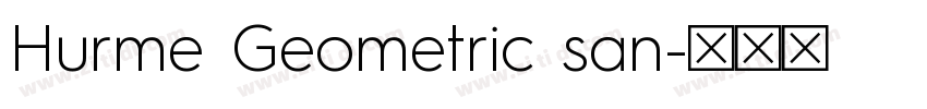 Hurme Geometric san字体转换